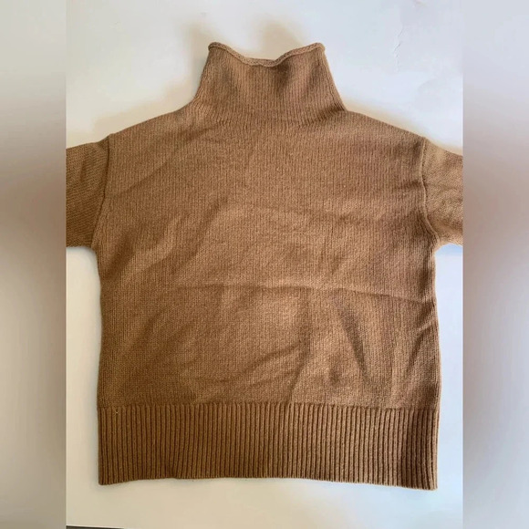 Aritzia Wilfred Luxe Cashmere Cyprie sweater Camel color size XXS - Picture 8 of 15